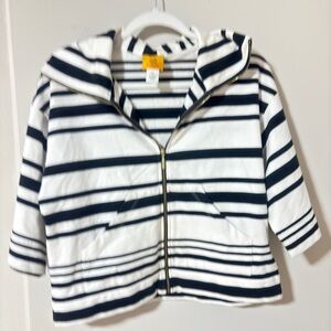 Ruby Rd. Women’s Navy & White Striped Jacket Petite Small